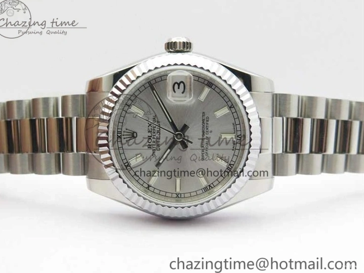 MiroTime 0513 Effortless Datejust 31mm 178274 SS GSF Best Edition Silver Stick Markers Dial on SS President Bracelet SEIKO NH05A 3056